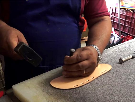 Traditional handmade leather sandals. Greek leather sandals was worn by the old greeks and they were all handmade by the best craftsmen using traditional techniques that have existed for centuries in the ancient greek world.